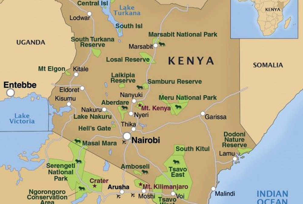 map of kenya tourist attractions