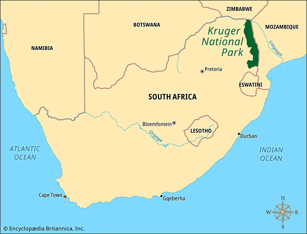 kruger national park map