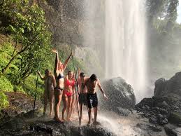 Gorge swinging Sipi Falls Uganda