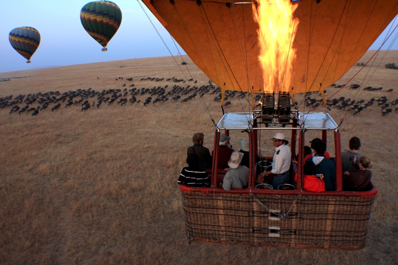 Hot air balloon safari Masai Mara Kenya Serengeti Tanzania