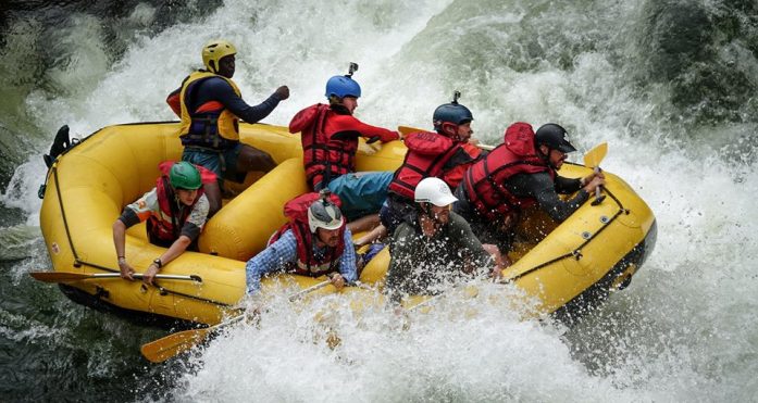 White water rafting Jinja Uganda source of the Nile adrenaline